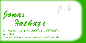 jonas hathazi business card